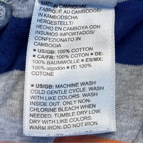 AMAZON ESSENTIALS Kids Striped Shirt/Shorts outfit XS(4-5) - Picture 11 of 13